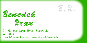 benedek uram business card